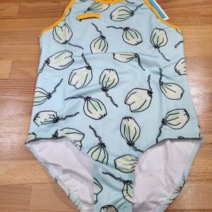 Nwt Girls Size 8 King Of Redonda Ayla Swimsuit One Piece - Blu